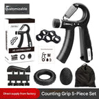 5 Pcs 380 Count Finger Trainer Grip Hand Grips Strength Device Portable Fitness Equipment Men Women Arm Strength Training Tools