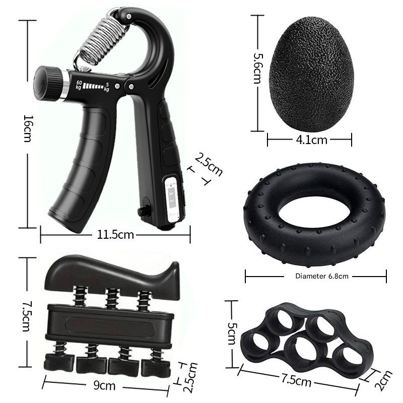 5 Pcs 380 Count Finger Trainer Grip Hand Grips Strength Device Portable Fitness Equipment Men Women Arm Strength Training Tools