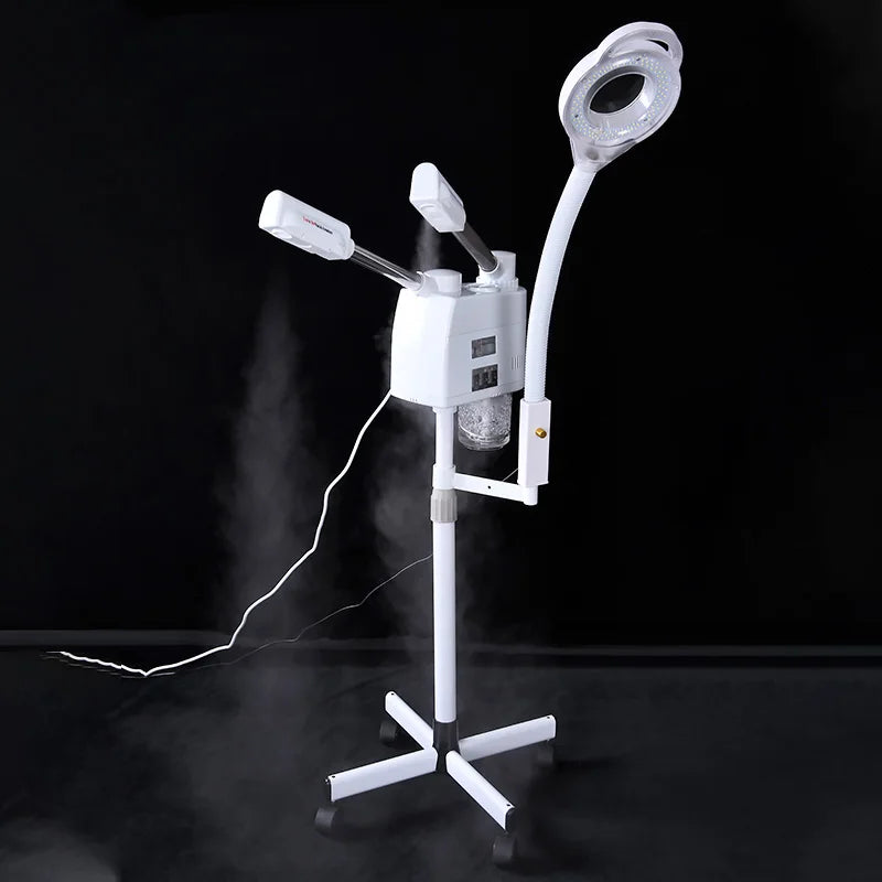 3 in 1 Facial Steamer Hot and Cold Steam with 8X LED Magnifying Lamp Ozone Nano Ionic Humidifier Vaporizer Aromatherapy Mist