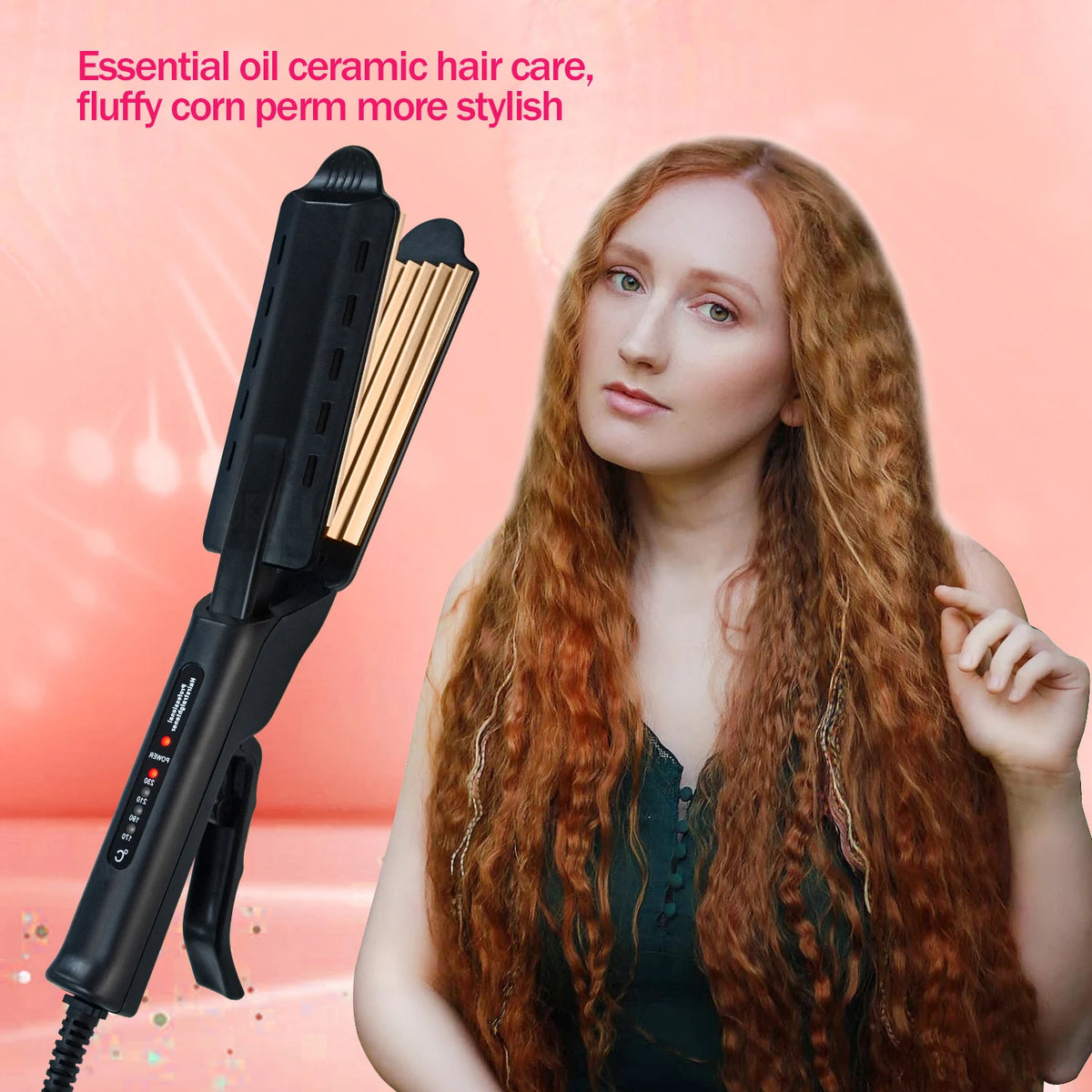 Hair Curler Flat Iron Corn Curls Corrugation Wave Ceramic Tourmaline Ionic Curling Iron Tongs Hair Styling Crimper Dropshipping