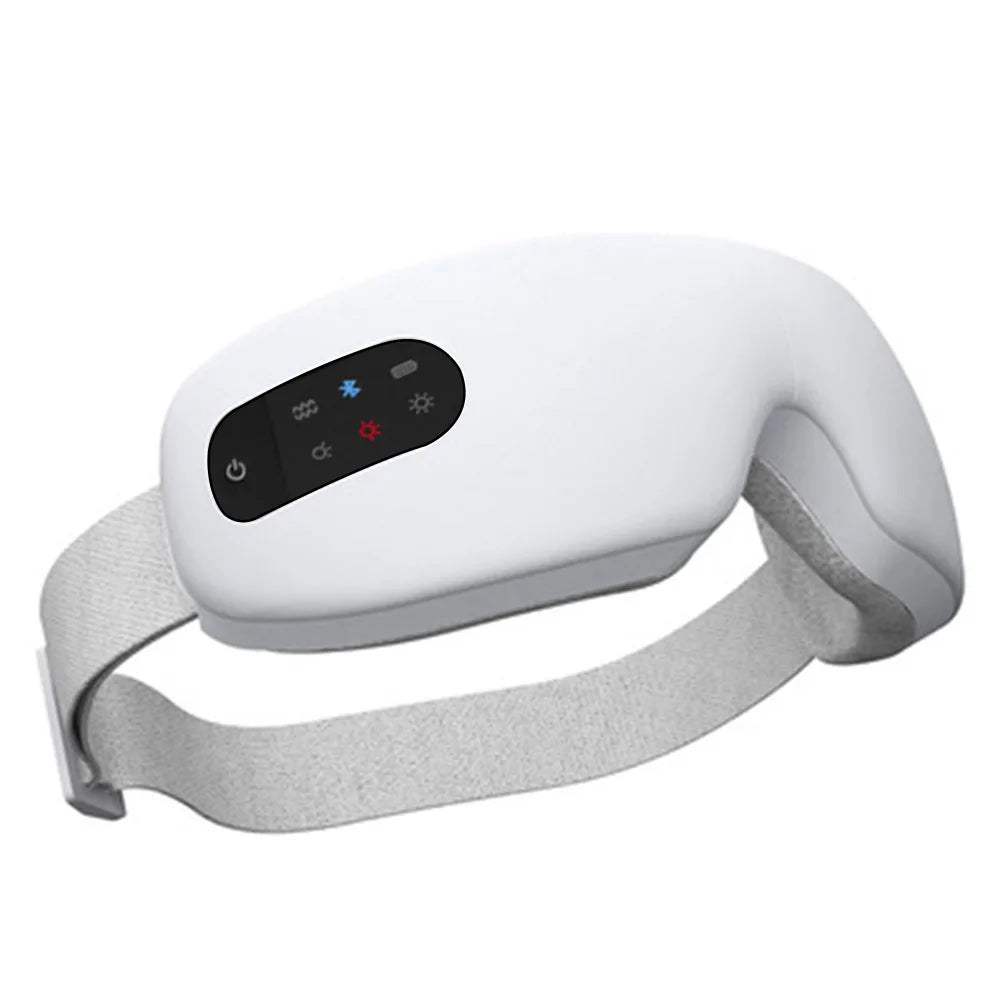 Electric Eye Massager Hot Compress Stress Relief Heating Vibration Massage Connect Music Relax Foldable Eye Care Smart Glasses