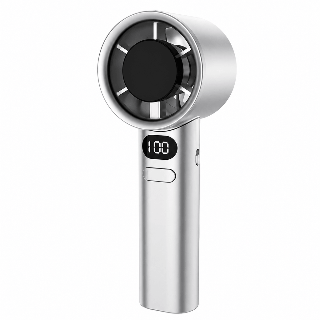 Portable Hand Fan , 120 Wind Speeds, Mini Bladeless Handheld Fan, USB Rechargeable Personal Highspeed Fans, Electric Eyelash Fan