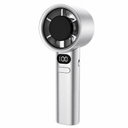 Portable Hand Fan , 120 Wind Speeds, Mini Bladeless Handheld Fan, USB Rechargeable Personal Highspeed Fans, Electric Eyelash Fan