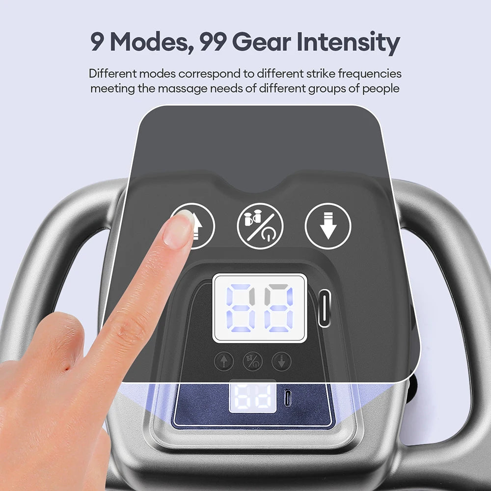 24-Head Fascia Gun 9 Modes High Frequency Vibration Body Massage Gun Back Neck Shoulder Waist Massager Muscle Masajeador