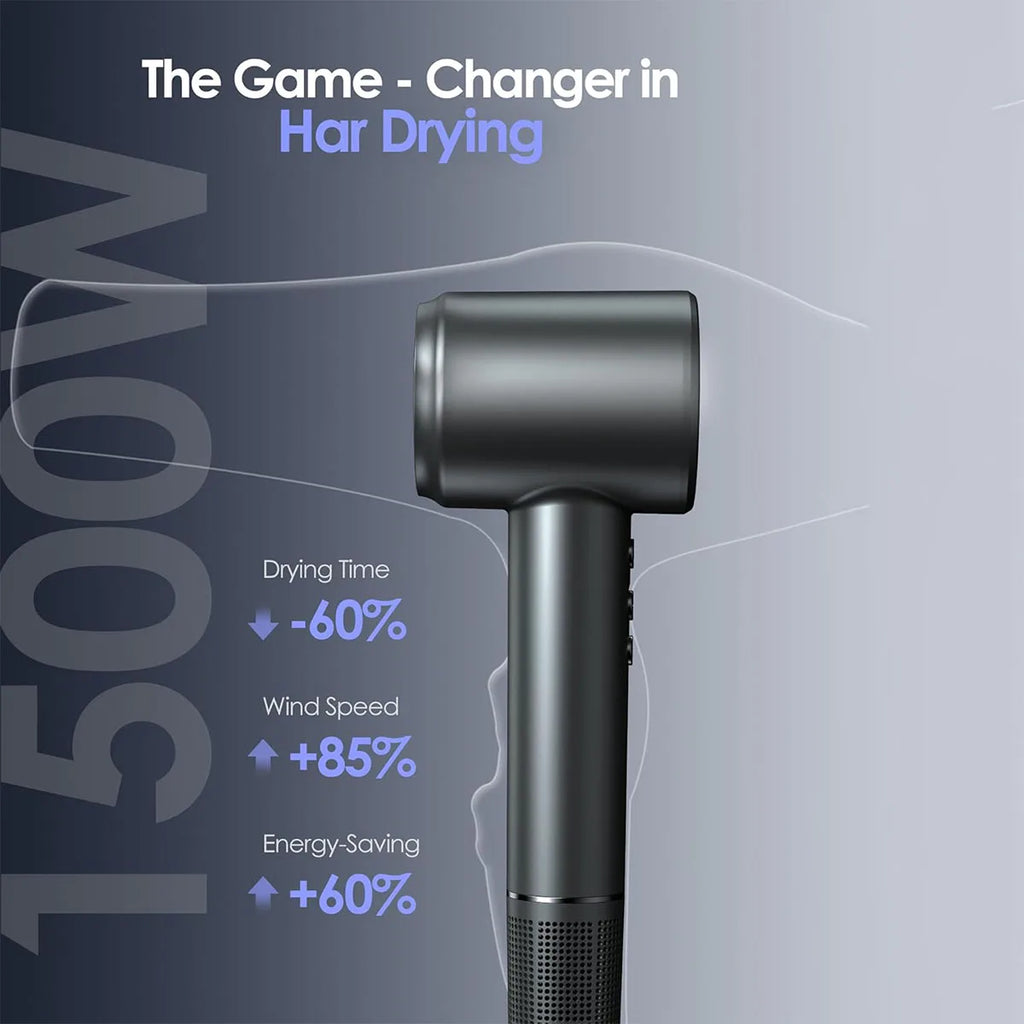BOPCAL Electric Hair Dryer 120000RPM Brushless Negative Ions Blow Dryer 1500W Super Powerful Wind Lownoise Profession Salon HairDryer