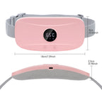 Electric Period Cramp Relief Massager Vibrating Heating Pad for Menstrual Pain Waist Stomach Abdominal Warm Palace Belt