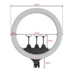 SH Upgrade 18inch Ring Light  Selfie LED Video Lamp With Tripod Stand Phone Clip For YouTube Live Light Photo Photography Studio
