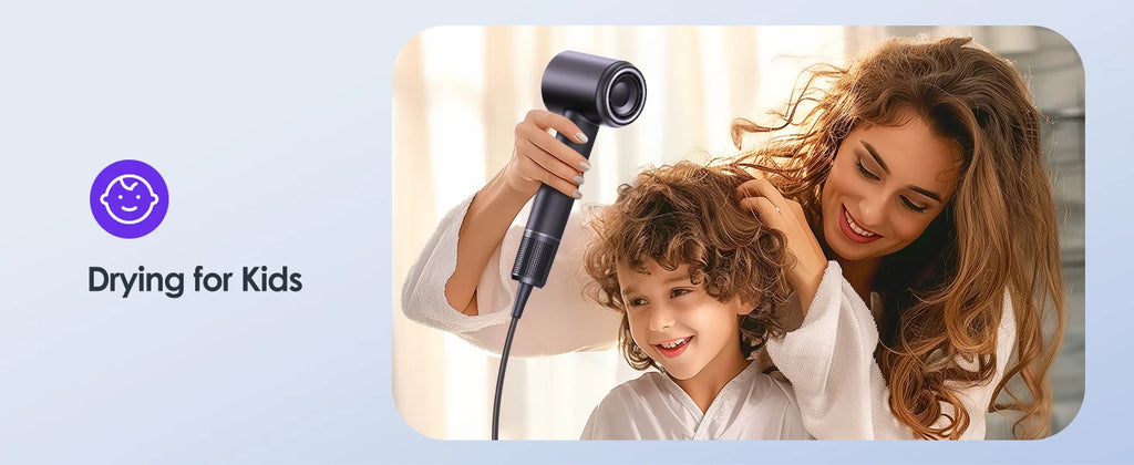BOPCAL Electric Hair Dryer 120000RPM Brushless Negative Ions Blow Dryer 1500W Super Powerful Wind Lownoise Profession Salon HairDryer