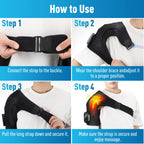 Electric Heating Shoulder Massager Vibration Massage Shoulder Steamer Brace Support Belt Knee Shoulder Muscle Relaxer Heated Pad