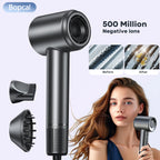 BOPCAL Electric Hair Dryer 120000RPM Brushless Negative Ions Blow Dryer 1500W Super Powerful Wind Lownoise Profession Salon HairDryer