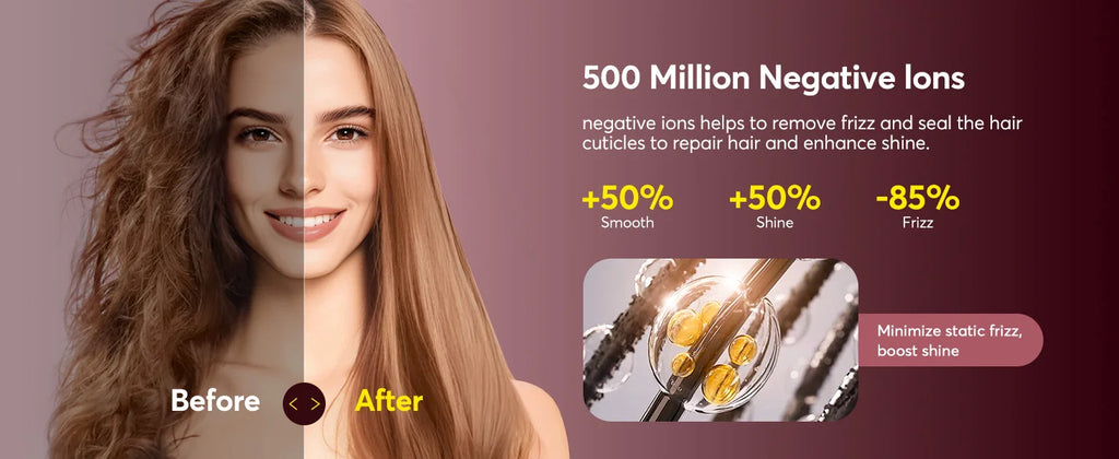 High Speed 5 in 1 Hair Dryer Hot Air Comb Set,Hair Brush Curling Iron Hair Straightener Styling Tool For Blow Dryer Gift Box