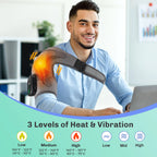 Electric Heating Shoulder Massager Vibration Massage Shoulder Steamer Brace Support Belt Knee Shoulder Muscle Relaxer Heated Pad
