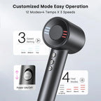 BOPCAL Electric Hair Dryer 120000RPM Brushless Negative Ions Blow Dryer 1500W Super Powerful Wind Lownoise Profession Salon HairDryer