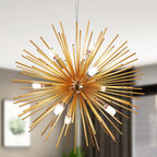 Led Firework Gold Chandelier Modern Pendant Light Ceiling Lamp Dining Room Kitchen Island Nordic Luminaire Home Decor Fixture