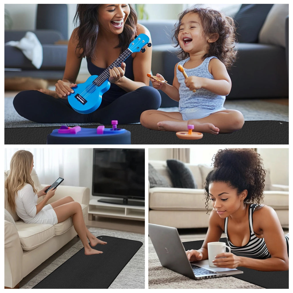 5 Sizes Large Earthing Mat Grounding Pad for Pain Relief Better Sleep Reduced Anxiety Body Massager Earth Connected Wellness