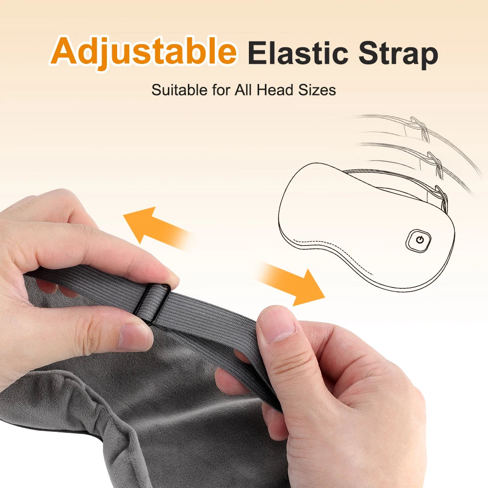 Electric Eye Massager Hot Compress Stress Relief Heating Vibration Massage Connect Music Relax Foldable Eye Care Smart Glasses