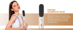 Ukliss 6 In 1 Electric Hair Dryer Brush White gold Blow Dryer Comb Hair Curling Wand Detachable Brush Kit Negative Ion Curler
