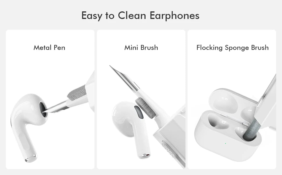 8 in 1 Cleaning Kit Computer Keyboard Cleaner Brush Earphones Cleaning Pen For  Headset IPad Phone Cleaning Tools Keycap Puller