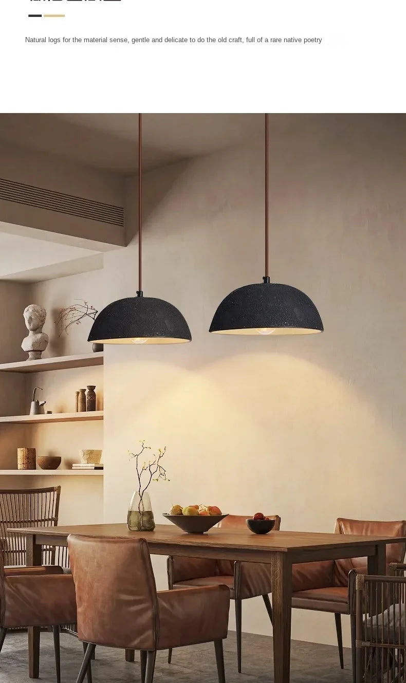Classical Ceramic Pendant Light Coffee Shop Light Shop Lighting Tea Room Bar Table Lamp Retro LED Wooden Small Chandelier