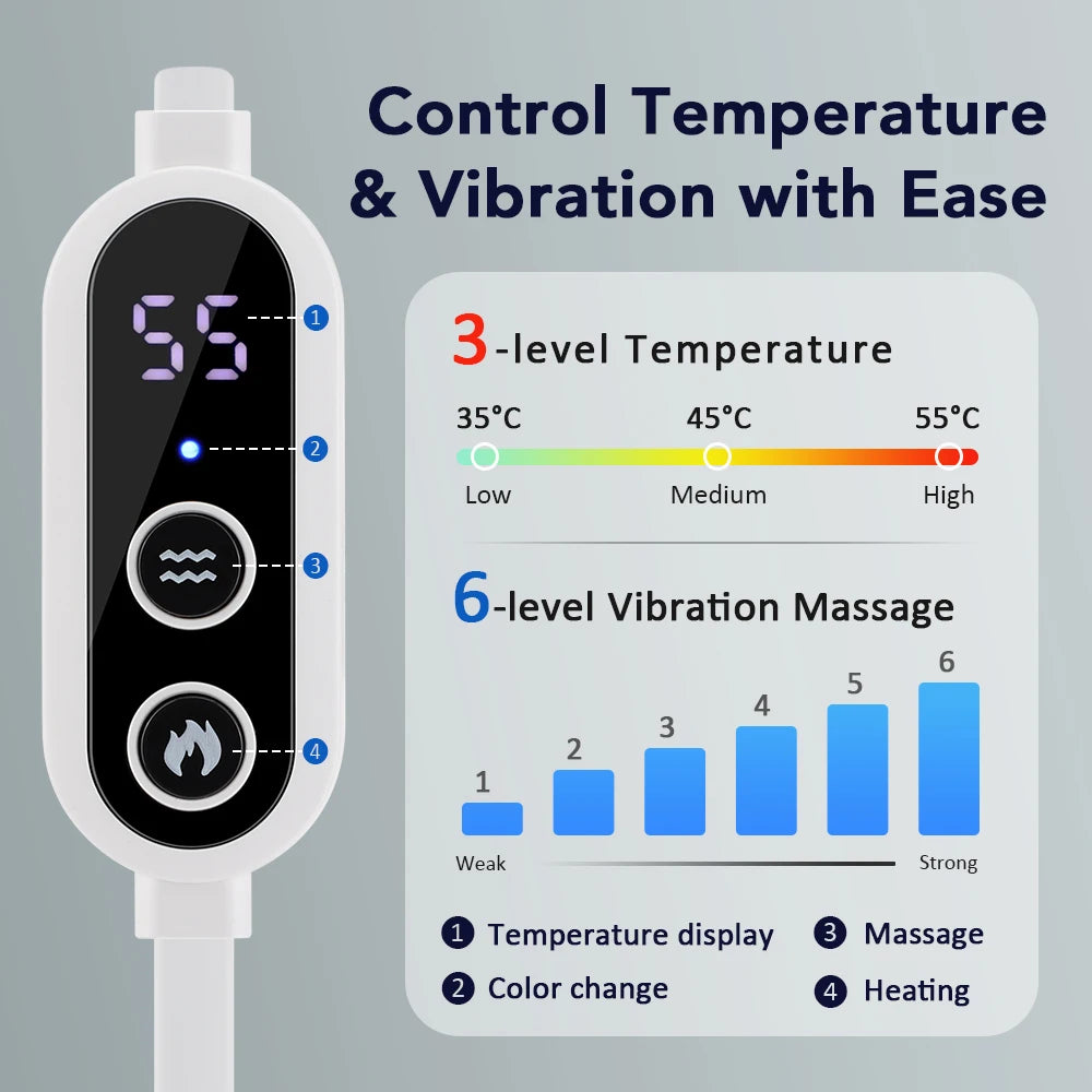 Electric Eye Massager Hot Compress Stress Relief Heating Vibration Massage Connect Music Relax Foldable Eye Care Smart Glasses