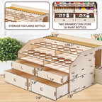 OPHIR Wood Paint Rack with Marker Pen Storage Rack Artist Supply Paint Rack Stand for Miniature Model Paint Acrylic Paint MG062