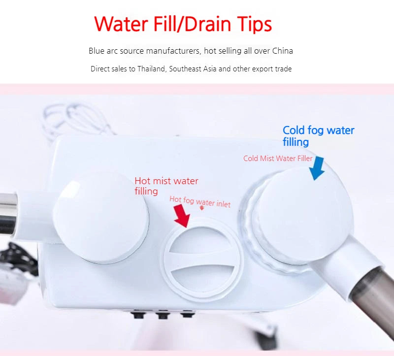 3 in 1 Facial Steamer Hot and Cold Steam with 8X LED Magnifying Lamp Ozone Nano Ionic Humidifier Vaporizer Aromatherapy Mist