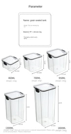 Sealed Jars Kitchen Grain Storage Organizer Large Tank Plastic Moisture-proof Storage Box Household Seasoning Jars Set 2030