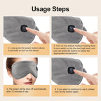 Electric Eye Massager Hot Compress Stress Relief Heating Vibration Massage Connect Music Relax Foldable Eye Care Smart Glasses