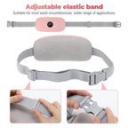 Electric Period Cramp Relief Massager Vibrating Heating Pad for Menstrual Pain Waist Stomach Abdominal Warm Palace Belt