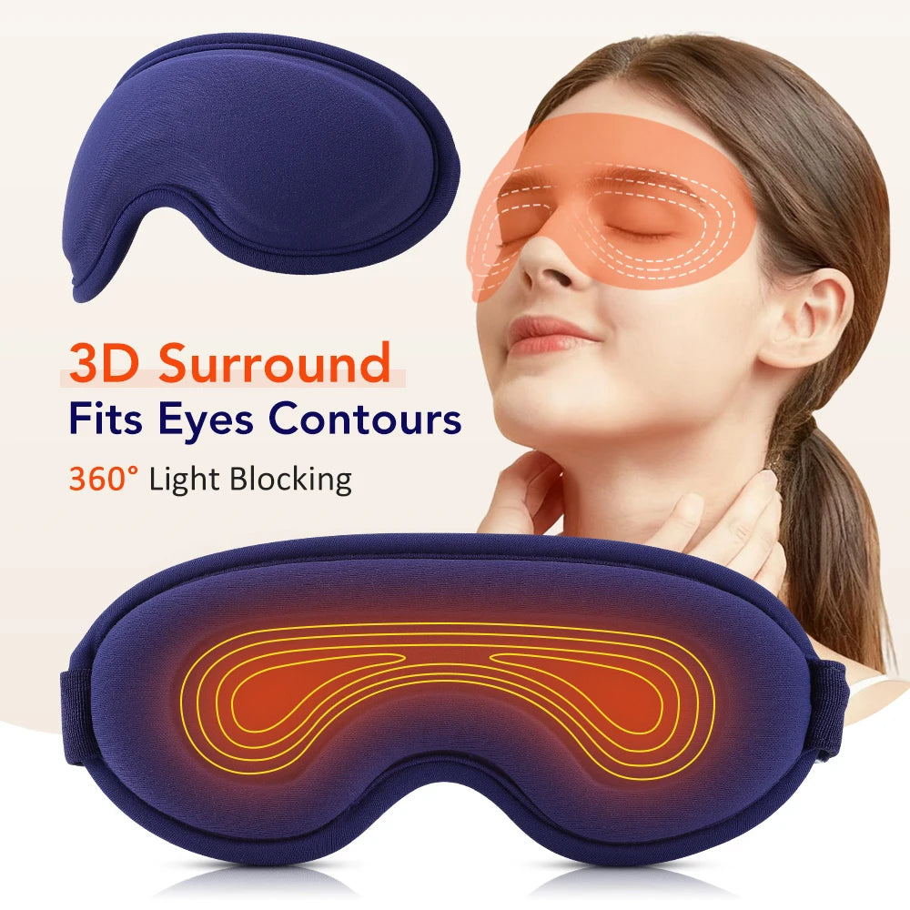 Electric Eye Massager Hot Compress Stress Relief Heating Vibration Massage Connect Music Relax Foldable Eye Care Smart Glasses