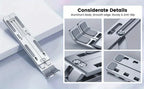 Adjustable Aluminum Laptop Stand - 6-Level Height, Foldable & Portable Design For 8-16” Laptops, Enhanced Ventilation & Heat