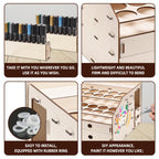 OPHIR Wood Paint Rack with Marker Pen Storage Rack Artist Supply Paint Rack Stand for Miniature Model Paint Acrylic Paint MG062
