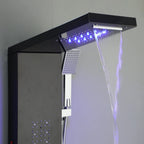 KEMAIDI Shower Panel Bathroom Shower Tower w/ LED Rainfall Waterfall Shower Head Body Massage Jet Shower Tub Spout Shower Column