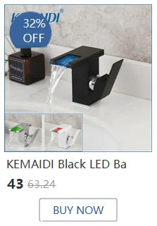 KEMAIDI Shower Panel Bathroom Shower Tower w/ LED Rainfall Waterfall Shower Head Body Massage Jet Shower Tub Spout Shower Column