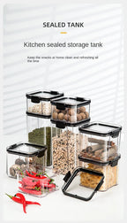 Sealed Jars Kitchen Grain Storage Organizer Large Tank Plastic Moisture-proof Storage Box Household Seasoning Jars Set 2030