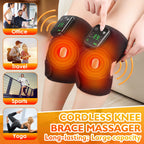Thermal Knee Massager 3 in 1 Shoulder Knee Elbow Heating Massage Support Brace Rechargeable Vibration Pad Machine Muscle Relax