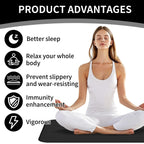 5 Sizes Large Earthing Mat Grounding Pad for Pain Relief Better Sleep Reduced Anxiety Body Massager Earth Connected Wellness