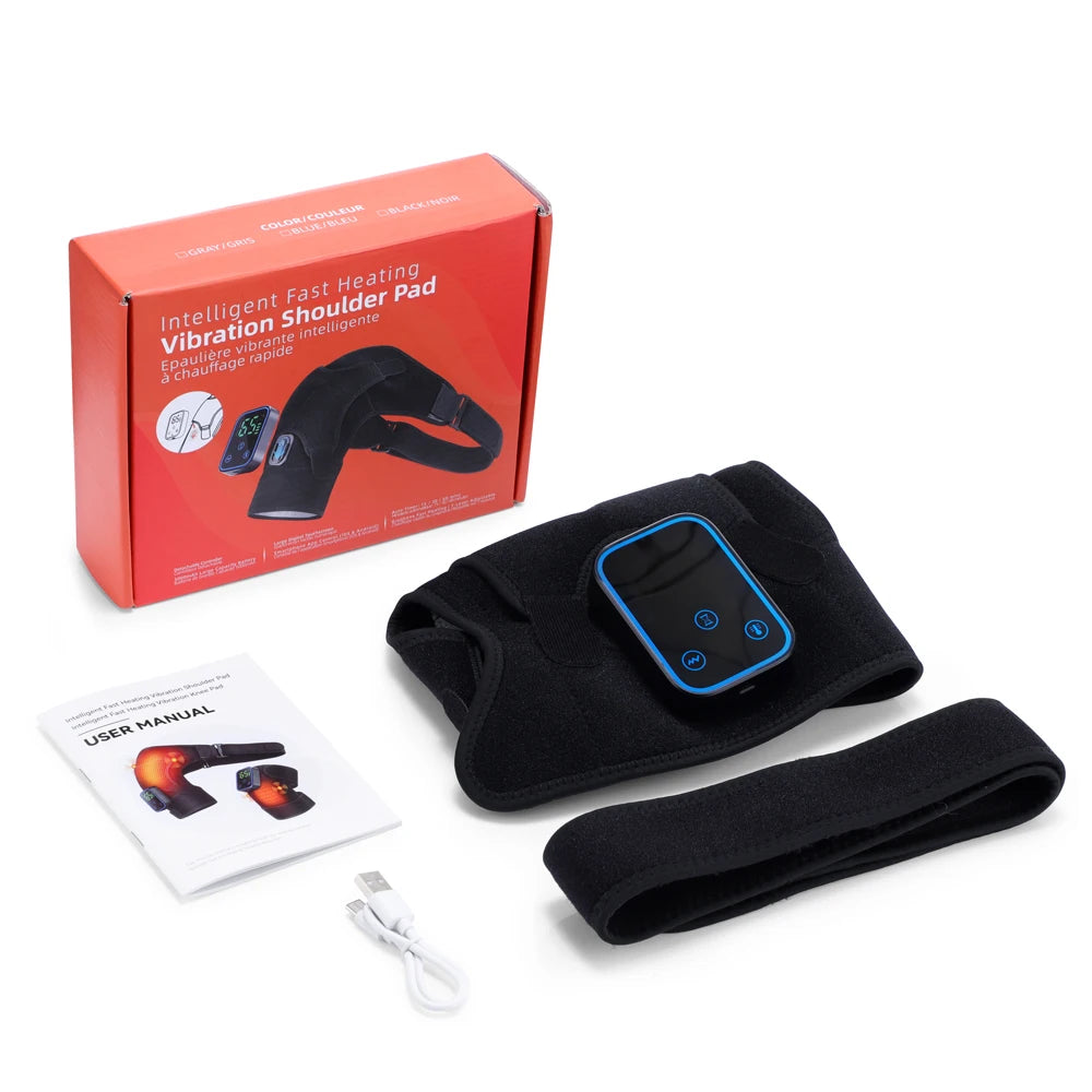 Electric Heating Shoulder Massager Vibration Massage Shoulder Steamer Brace Support Belt Knee Shoulder Muscle Relaxer Heated Pad