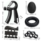 5 Pcs 380 Count Finger Trainer Grip Hand Grips Strength Device Portable Fitness Equipment Men Women Arm Strength Training Tools