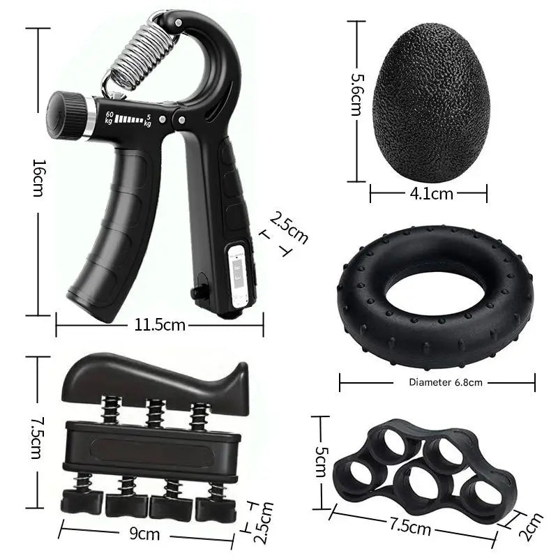 5 Pcs 380 Count Finger Trainer Grip Hand Grips Strength Device Portable Fitness Equipment Men Women Arm Strength Training Tools