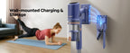 Laresar V11 NEW 650W 75000PA Ultra-Strong Cordless Vacuum Cleaner,90 Min Long Runtime,Removable Battery & Smart Display Vacuum