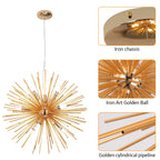 Led Firework Gold Chandelier Modern Pendant Light Ceiling Lamp Dining Room Kitchen Island Nordic Luminaire Home Decor Fixture