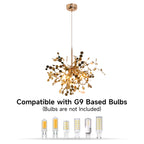Led Firework Gold Chandelier Modern Pendant Light Ceiling Lamp Dining Room Kitchen Island Nordic Luminaire Home Decor Fixture