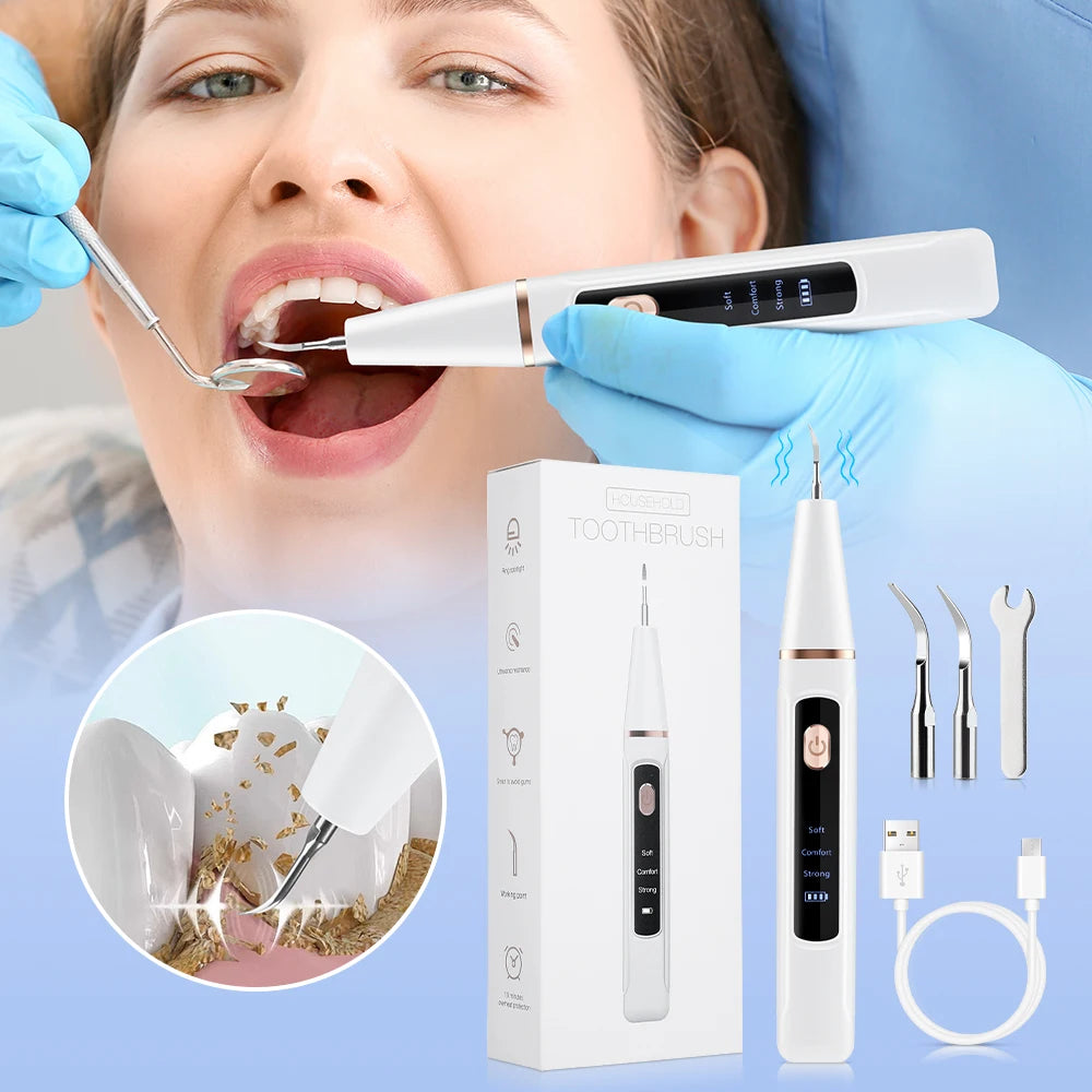 Electric Ultrasonic Teeth Tartar Cleaner Dental Scaler Tool for Oral Care Teeth Whitening Stain & Plaque Removal