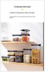 Sealed Jars Kitchen Grain Storage Organizer Large Tank Plastic Moisture-proof Storage Box Household Seasoning Jars Set 2030