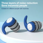 Silicone Noise Cancelling Earplugs Noise Filter Sleep Swimming Waterproof Three Layer Mute Earplugs
