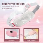 Electric Period Cramp Relief Massager Vibrating Heating Pad for Menstrual Pain Waist Stomach Abdominal Warm Palace Belt