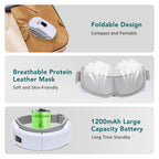 Electric Eye Massager Hot Compress Stress Relief Heating Vibration Massage Connect Music Relax Foldable Eye Care Smart Glasses