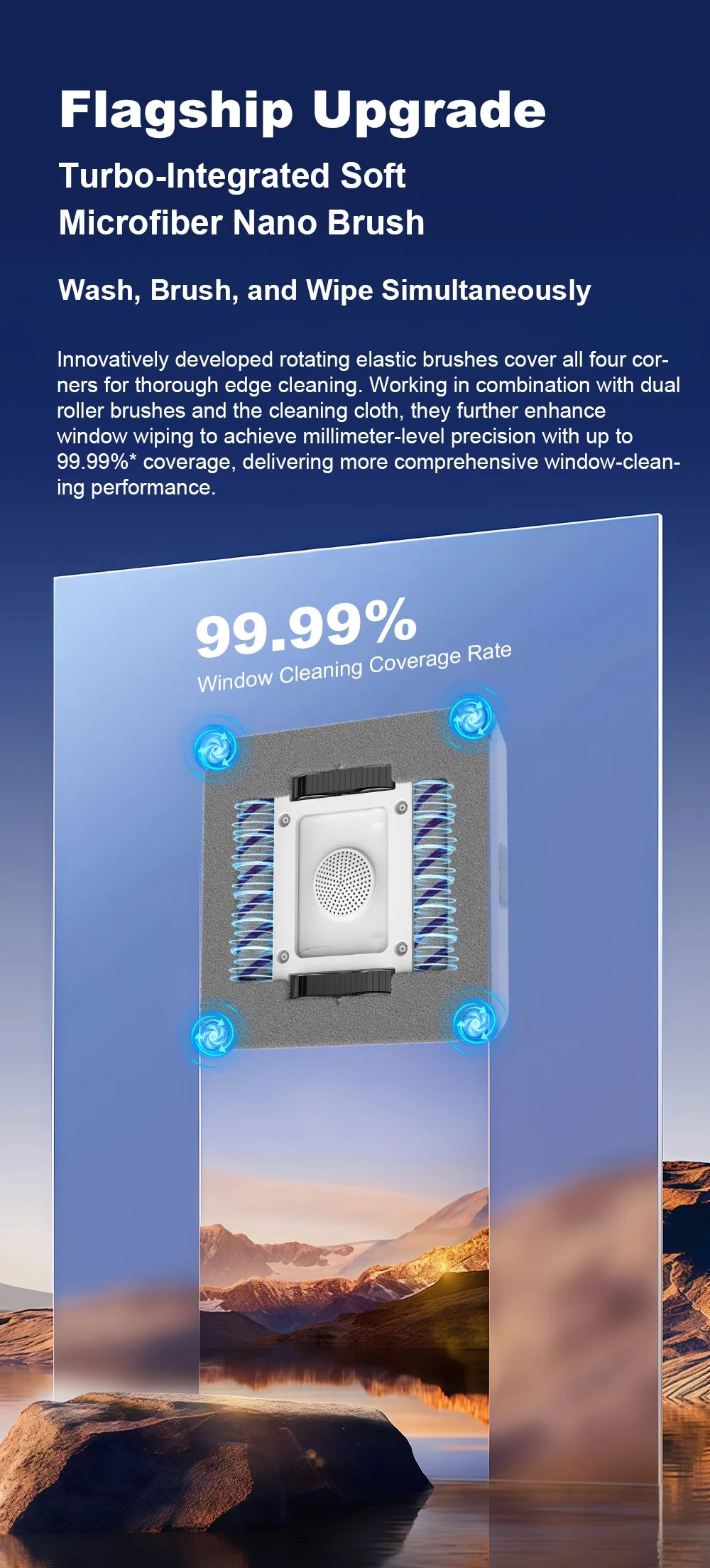 2026 Robot Window Vacuum Cleaner Liectroux S9,2 Roller Brusher,6-Way Water Spray,10000PA Suction,Home Wall Glass Cleaning Robot