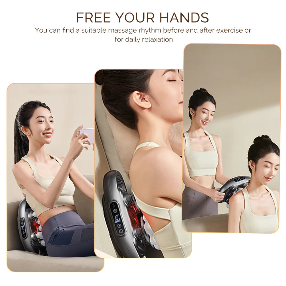 16-Head Fascia Gun High-Frequency Vibration Body Massage Gun Back and Waist Massager Neck Shoulder Massager Muscle masajeador